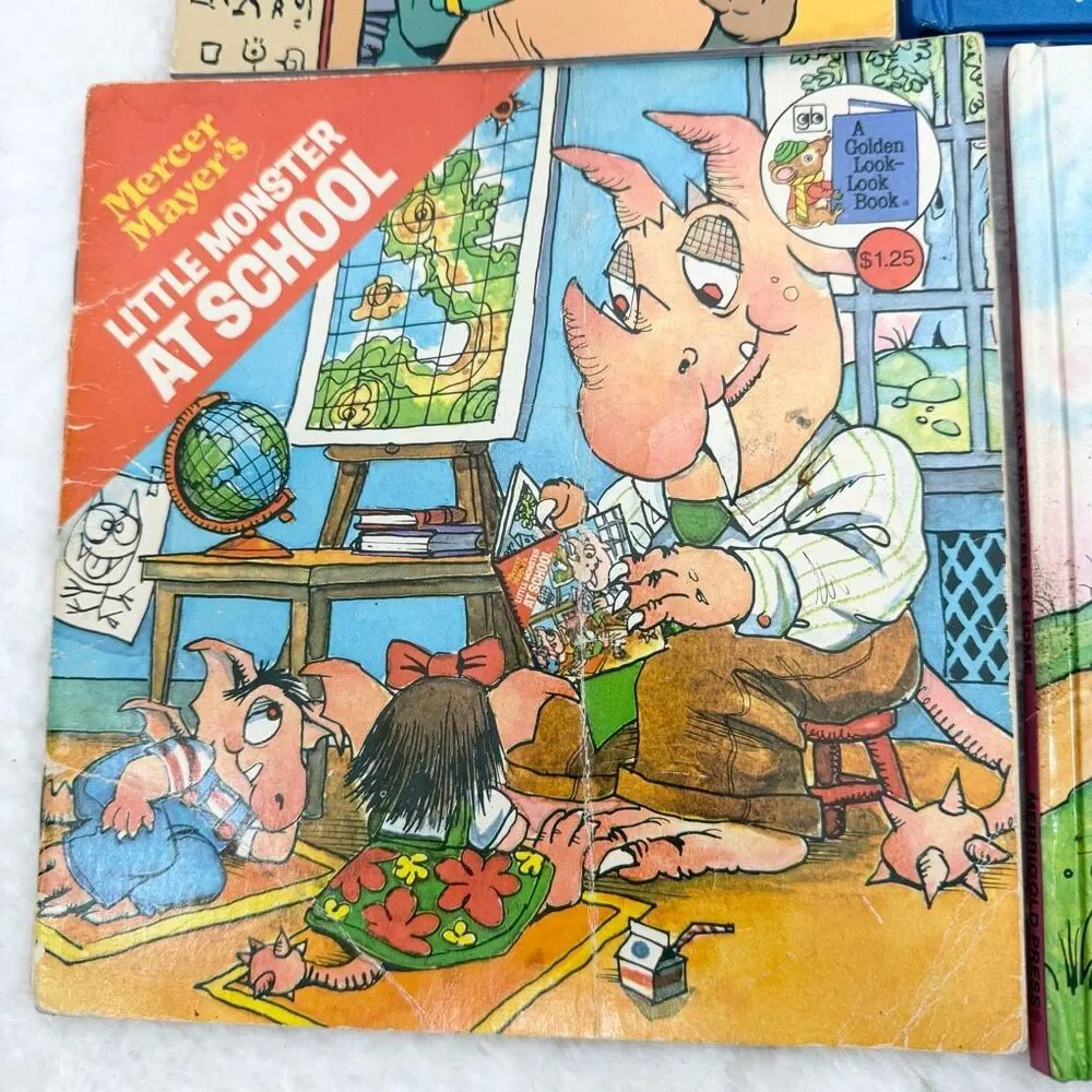 Mercer Meyer Vintage Lot of 4 Children’s Picture Books: Little Monster At Home A